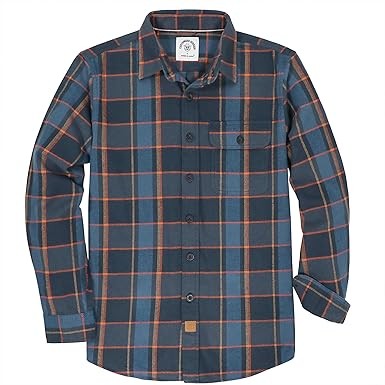 Dubinik®Mens Flannel Shirts Long Sleeve Flannel Shirt for Men Warm Casual Soft Cotton Button Down Plaid Mens Flannel Shirt