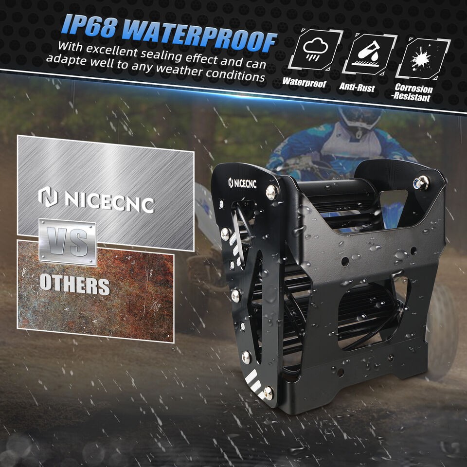 Front Bumper With LED Lights Kit For Yamaha Raptor 700 YFM700R YFM700 2013-2023