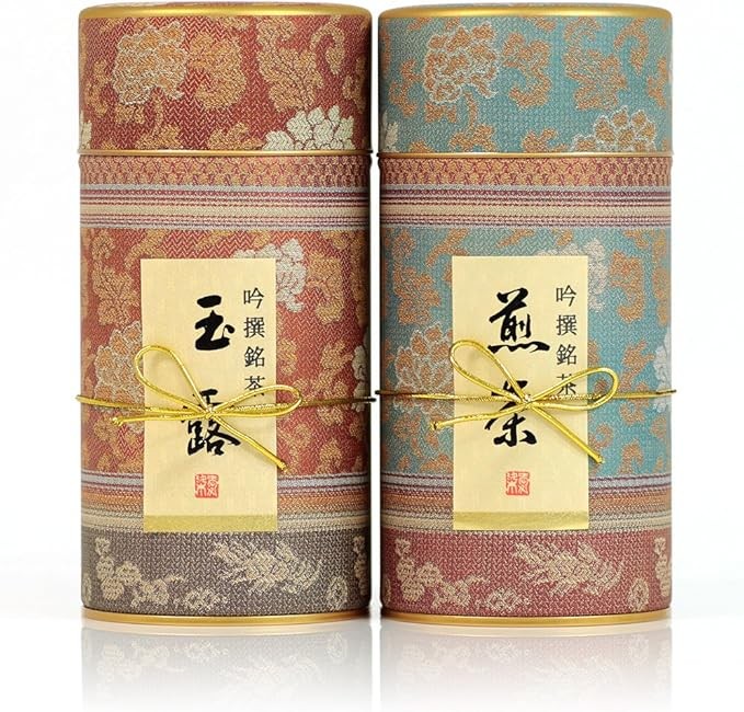 Kyoto Rikyuen Tea Gyokuro/Sencha Assortment, Gyokuro 2.8 oz (80 g), Sencha 2.8 oz (80 g), New Year's Gift Set, Made in Japan, Kyonishijin-302 MG-302