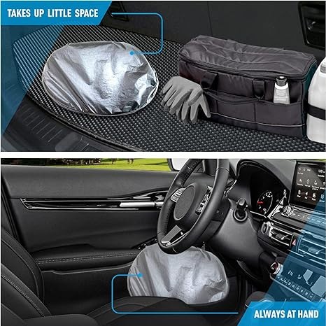 CLIM ART Windshield Sun Shade Compatible with Audi Q5 2018-2024 - Custom-Fit Foldable Car Sun Shade - Car Sunshade - Vehicle Sun Protector - Front Auto Windshield Cover, Car Windshield - WS5001