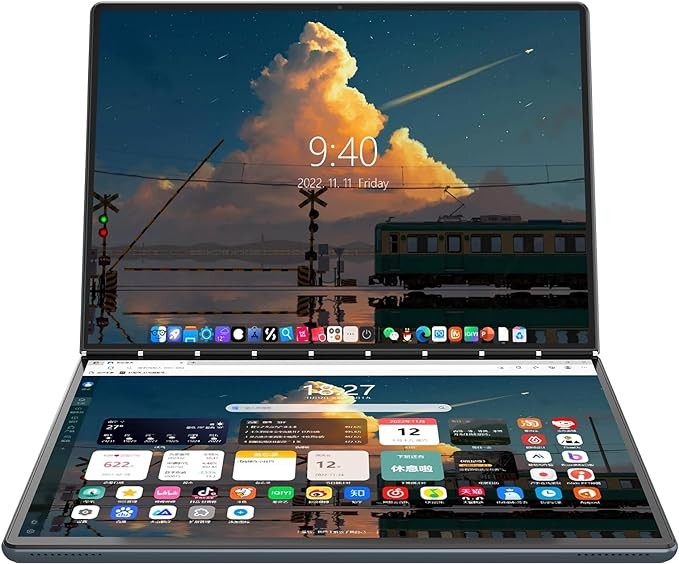 2-in-1 13.5 2.5K Dual Screen Touch Laptop Intel 12th Gen CPU Alder Lake-N N100 Windows 11 Home 16GB RAM 512GB SSD